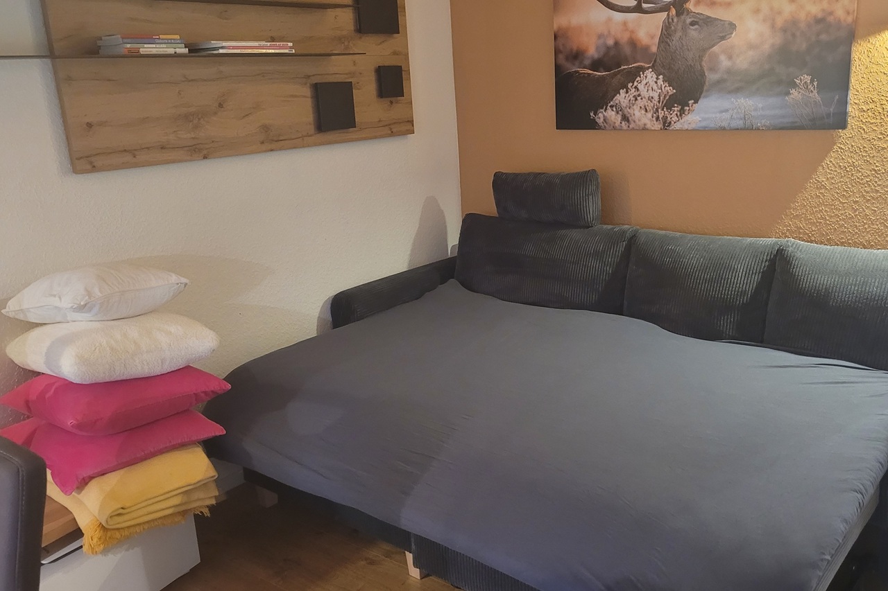 Schlafsofa mit Topper 140x120